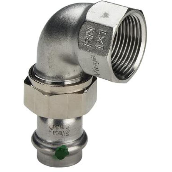 5 stk 18 mm x 3/4" SanpressInox overgangsbeslag 90°