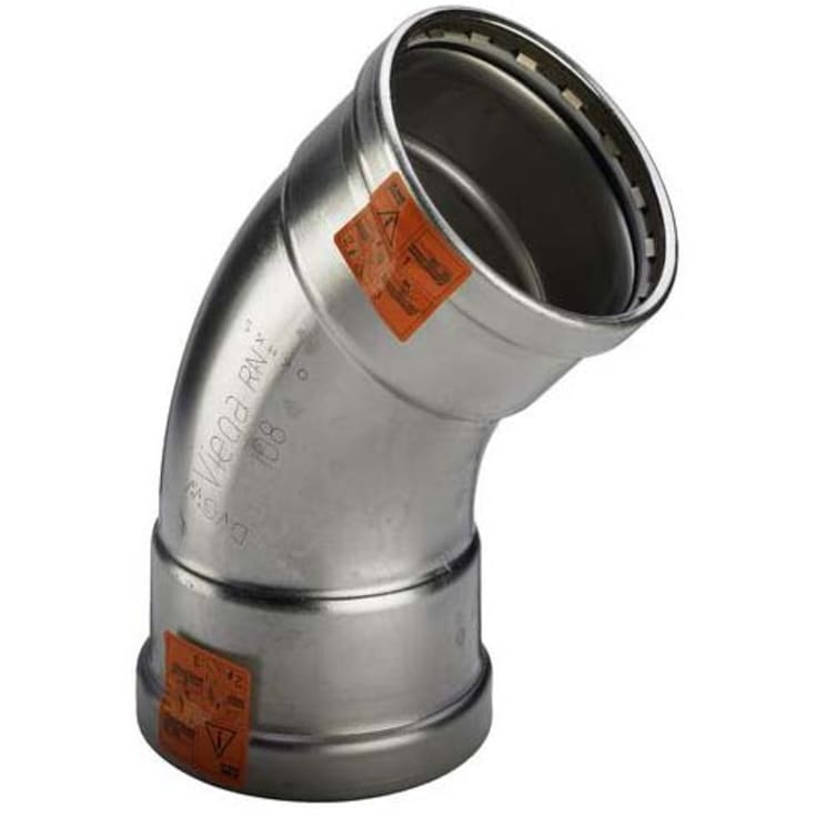 108,0 mm Sanpress Inox bøjning 45°