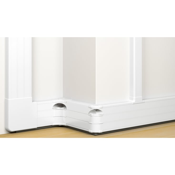 Kanal Kliksystem 50 x 180 mm med låg, hvid (2M)