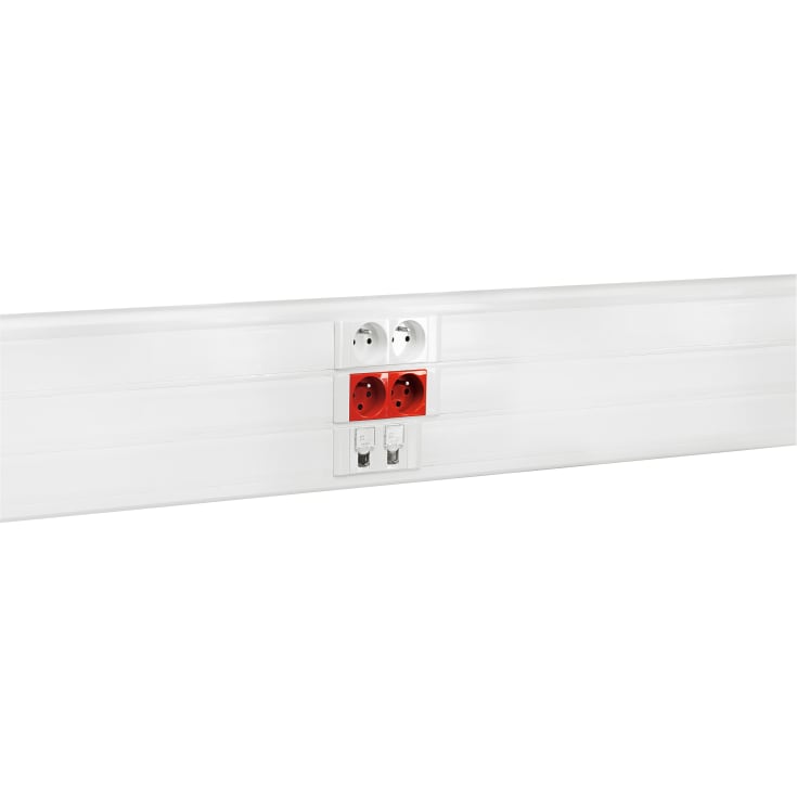 8 meter Kanal Kliksystem 50 x 180 mm med låg, hvid (2M)