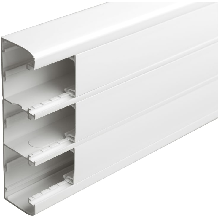 Kanal Kliksystem 50 x 180 mm med låg, hvid (2M)