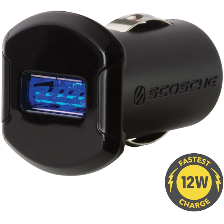 Scosche reVOLT™ oplader til bilen med 1 USB stik 2,1A, sort