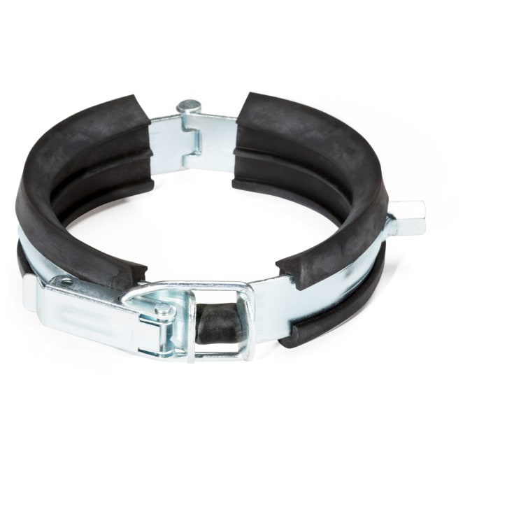 10 stk RAUPIANO RØRBØJLE DN125 MED GUMMIINDLÆG OG AFSTANDSHOLDER