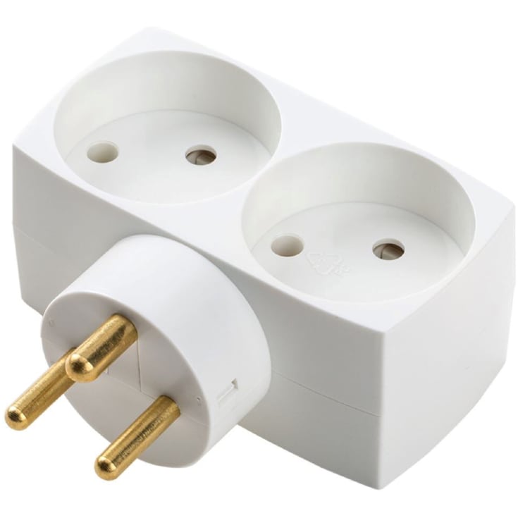 Elworks dobbeltstik, med jord, hvid