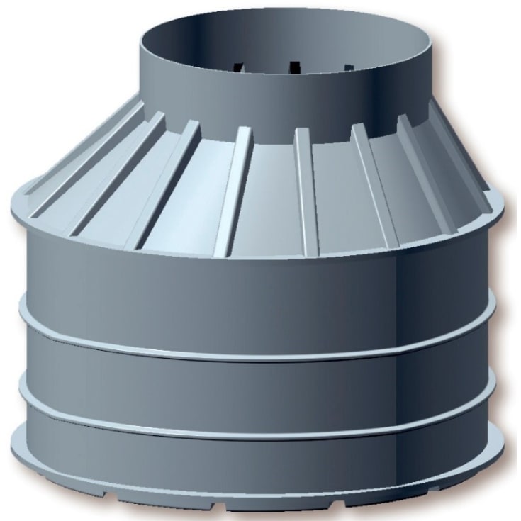 Uni-Seals 1600/1000 x 1500 mm kabelbrønd, rund