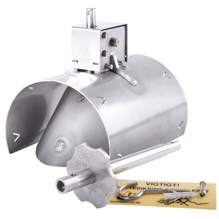 Lauridsen 160 mm rottesperre i rustfritt stål, universal, inn-/utløp