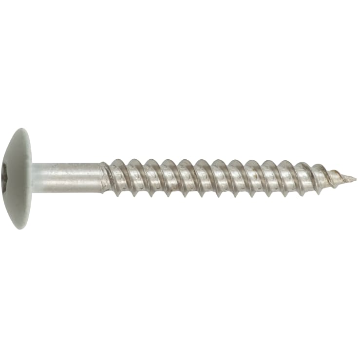 Facadeskrue 4,5 x 40 mm, lys grå, A2, TX, 200 stk.