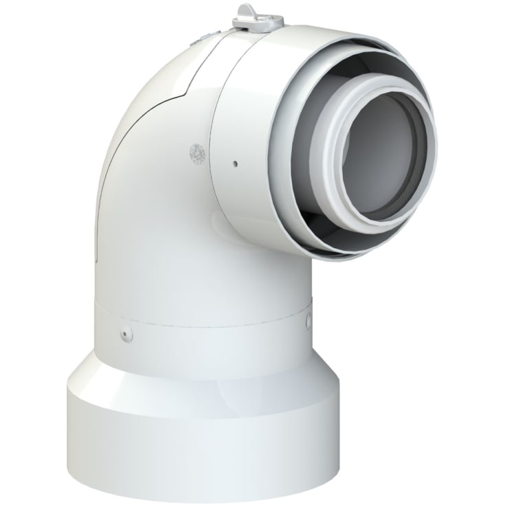 60/100 mm MB ConneXt vinkelreduktion m/inspektion 80/125-60/100 mm