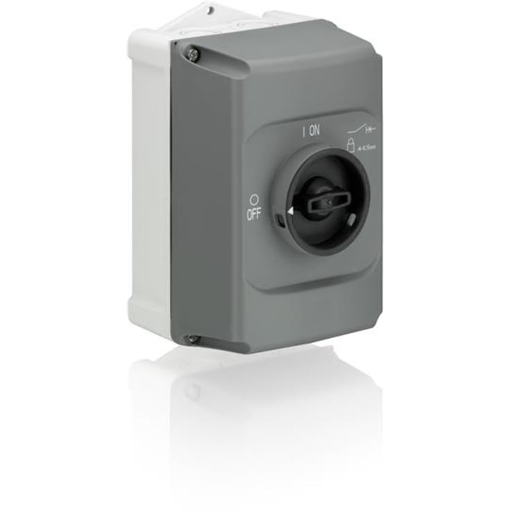 Kapsling grå med sort håndtag