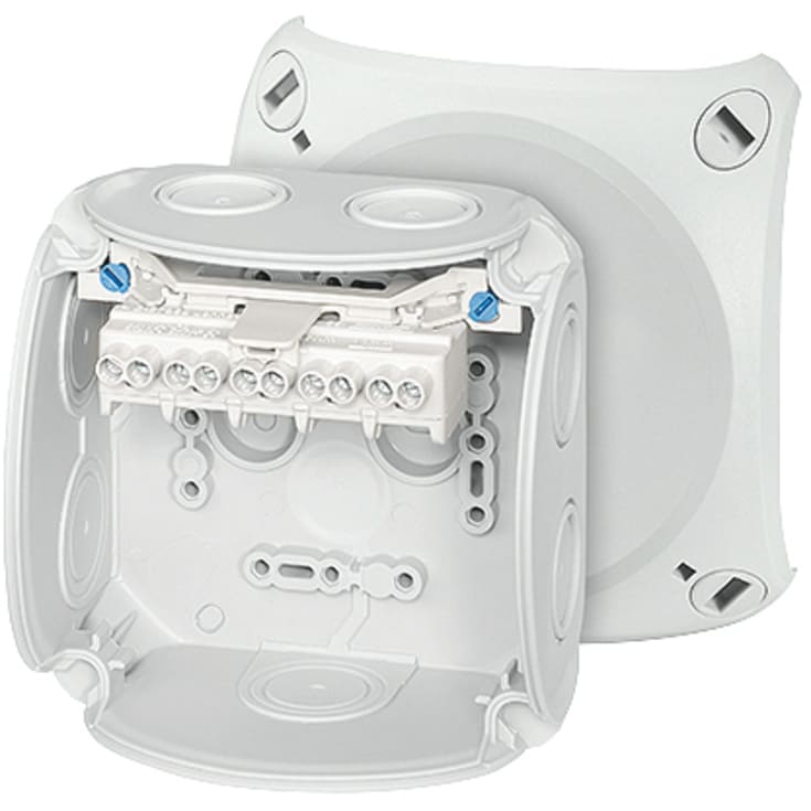 5 stk Hensel DK0404G membrandåse, 104x104 mm, grå