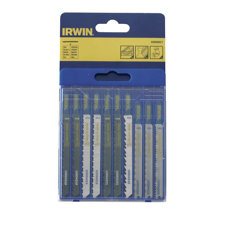 Irwin assorterede stiksavklinger, til træ og metal, 10 stk