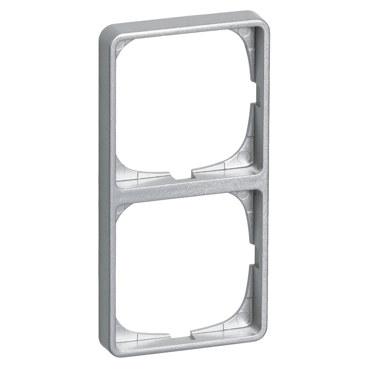 LK Fuga Baseline 50 ramme, 2x1 modul, metallic