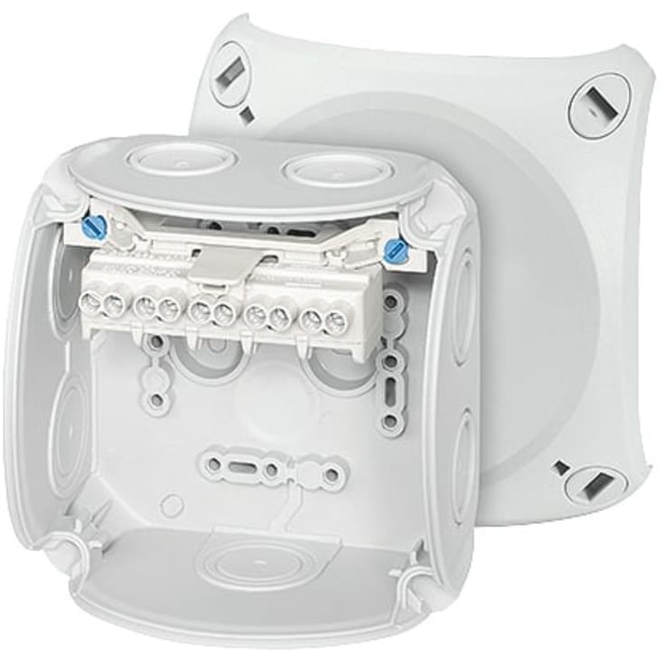 5 stk Hensel DK0404G membrandåse, 104x104 mm, grå