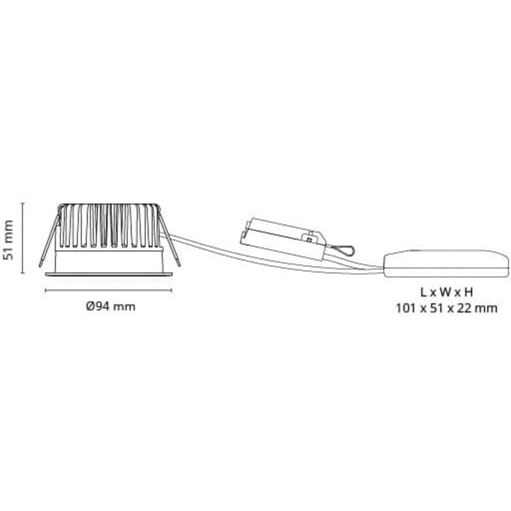 SG Junistar Soft indbygningsspot 9W LED, 2700K
