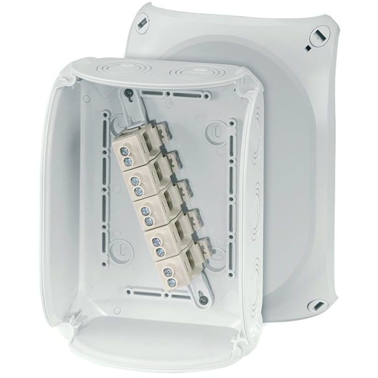 Kvik Forgreningsdåse KF1610G 210x155 mm M25-40 5x4-10 mm² grå