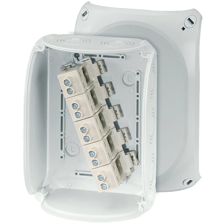 Kvik Forgreningsdåse KF1610G 210x155 mm M25-40 5x10-16 mm² grå