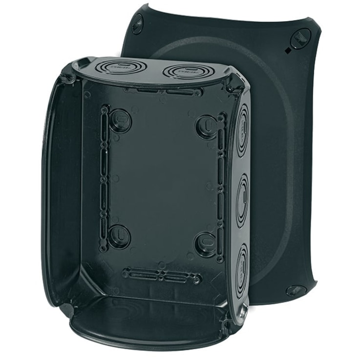 Kvik Forgreningsdåse KF1600B 210x155 mm M25-40 uden klemmer sort