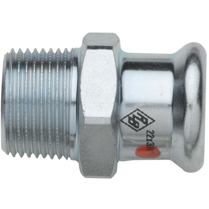 Turbo Steel overgangsnippel, 15 mm x 1/2"