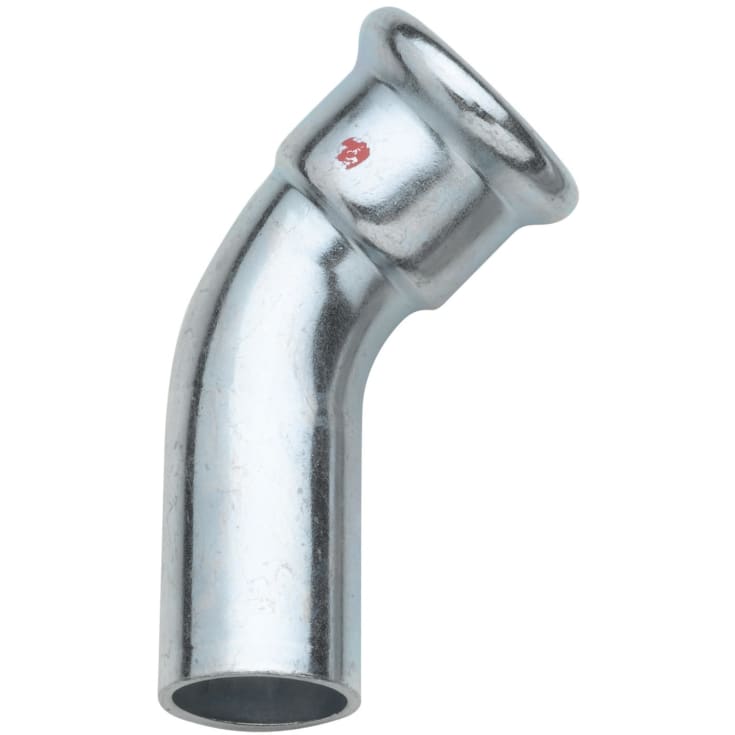 89 mm TURBO Steel bøjning 45G. muffe/nippel