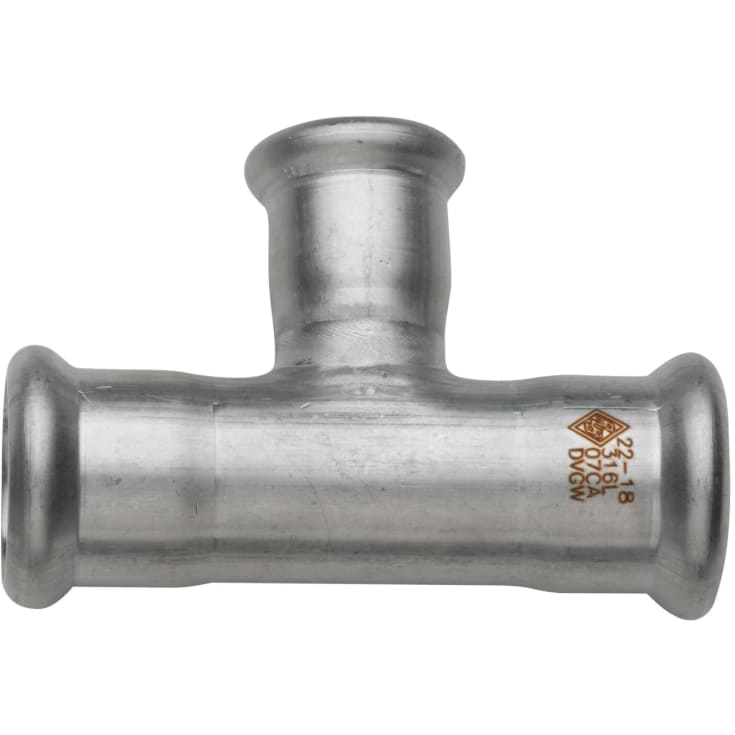 28 x 22 x 28 mm TURBO Inox t-rör