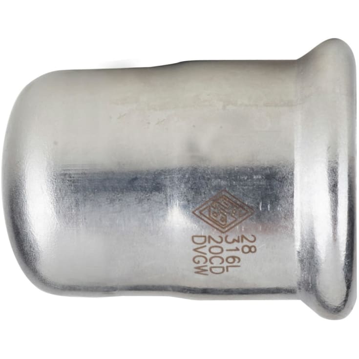 2 stk 54 mm TURBO Inox press slutmuffe