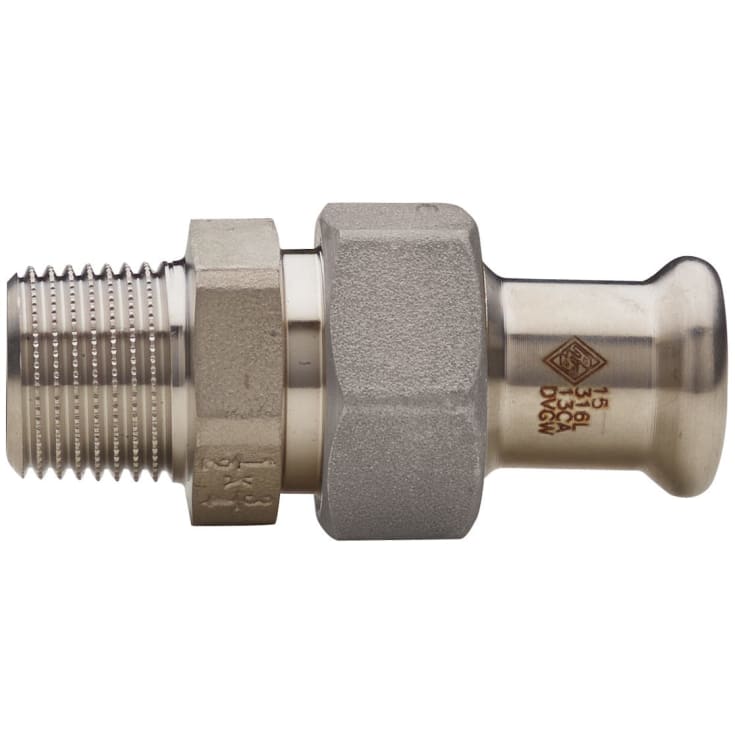 5 stk 22 x 3/4" TURBO Inox union muffe/nippel