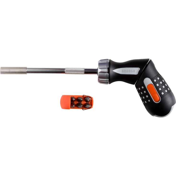 Bahco skruvmejsel med pistolgrepp, inkl. 6 bitar