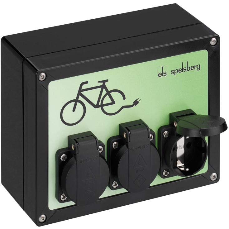 Cykelladestation TG BCS 3 med 3 schuko udtag