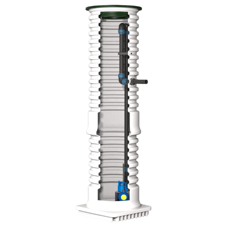 WaterCare 425 x 2000 x 40 mm PE-pumpebr. t/dræn m/Grundfos KP250