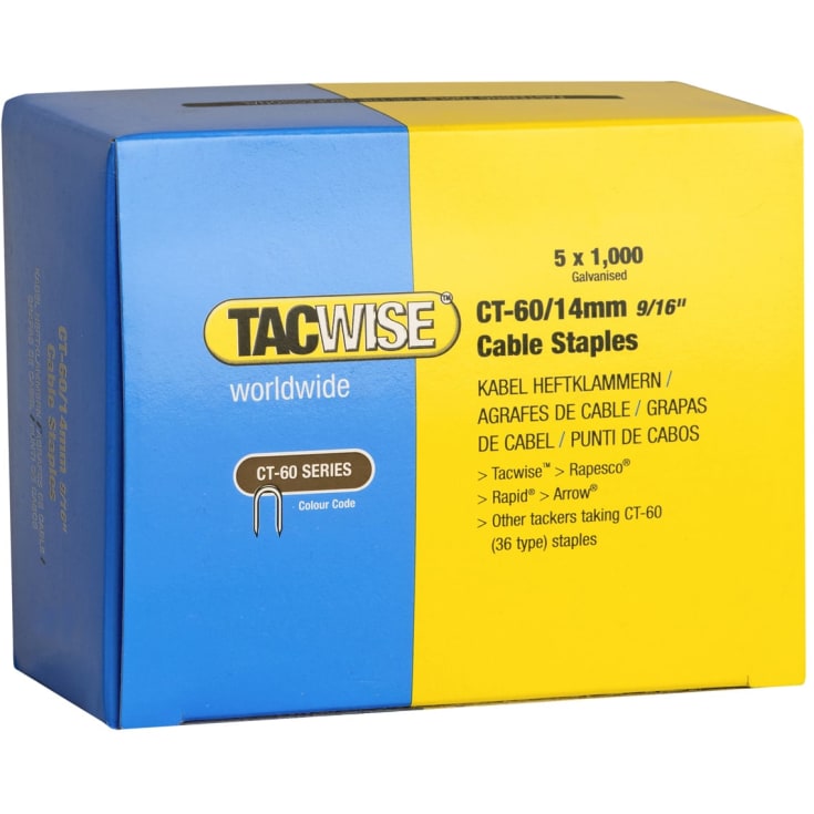 Tacwise hæfteklammer CT60/14mm, buede - 5000stk