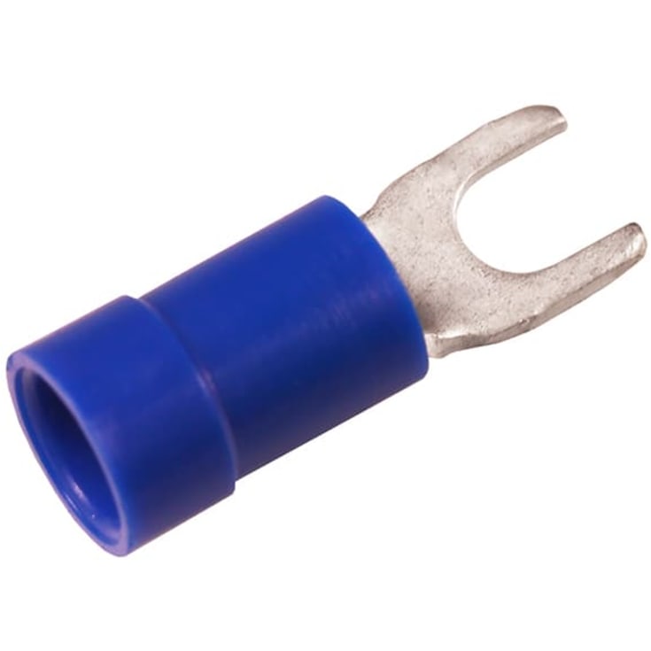 100 stk Isolerte gaffelkabelsko blå 1,5–2,5 mm² M4 A2543G