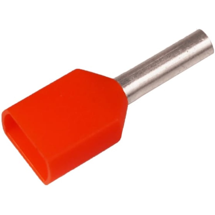 500 st Genomföring Isolerad dubbel 2x0,5 mm² orange A0,5-8ETW2