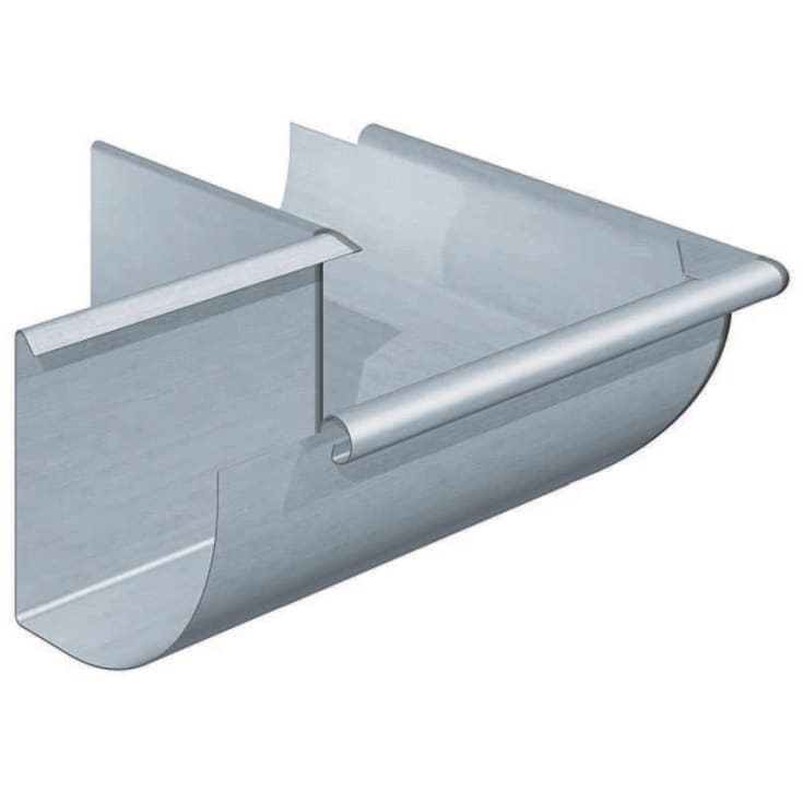 Rheinzink kvartrund udvendig gering Nr 13, 400 mm, zink