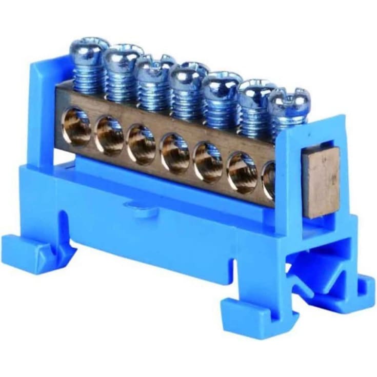 10 stk Nullederklemme N7 7x16 mm², blå