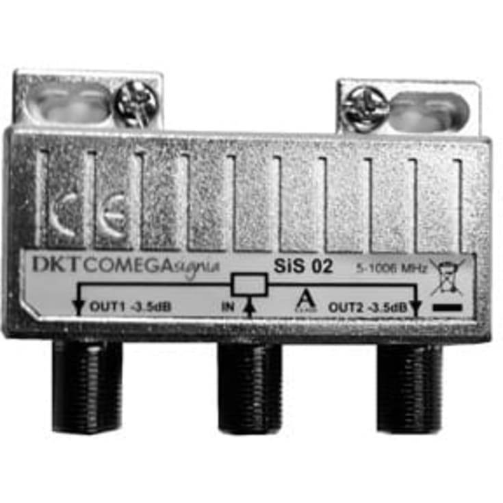 Signia Fordeler SIS 02 2-vejs, 3,4dB, Docsis 3,1, 5-1300MHz
