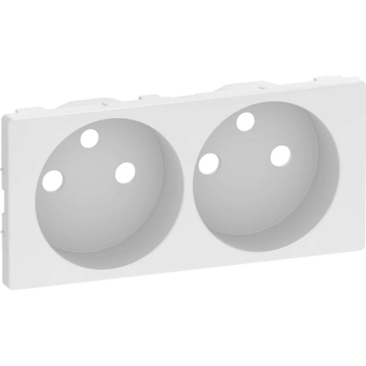 10 stk LK Fuga afdækning for stikkontakt med pindjord, 2M, hvid