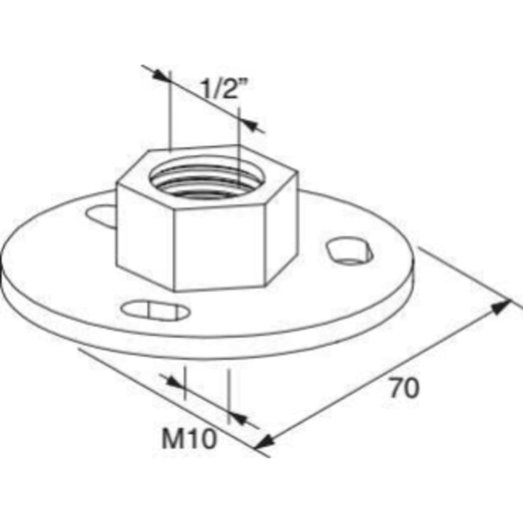 Samontec GPR 1/2" montageflange