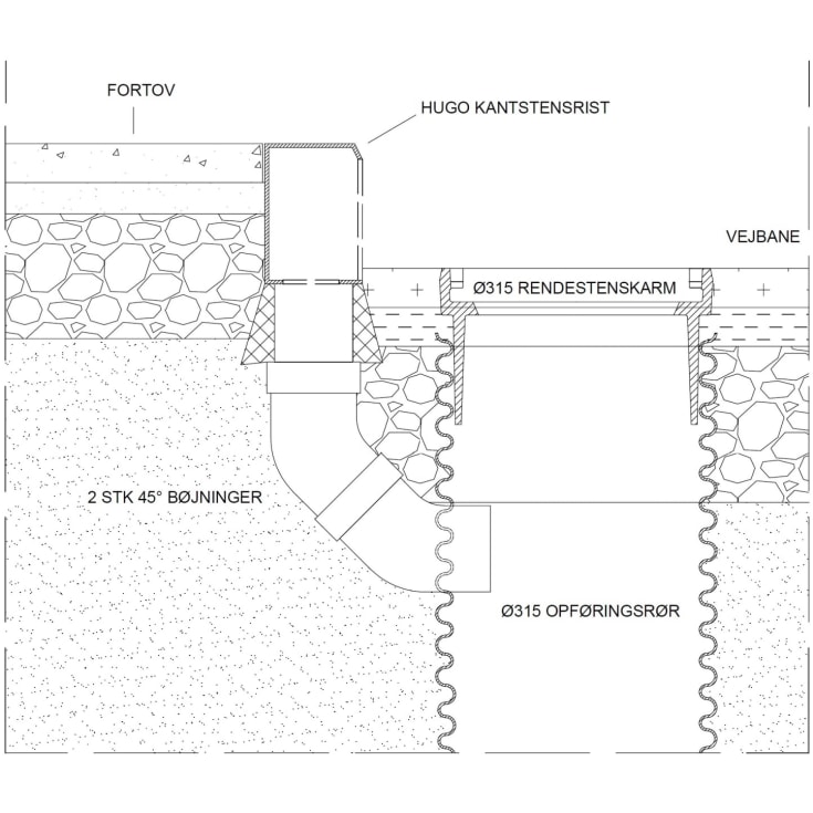 Duco 160 mm kantstensrist, 25 t, sort smedejern