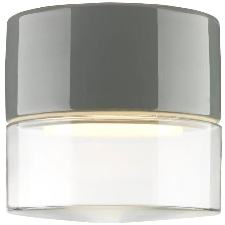 Loft- og væglampe Giza GX53, grå/klar, IP44