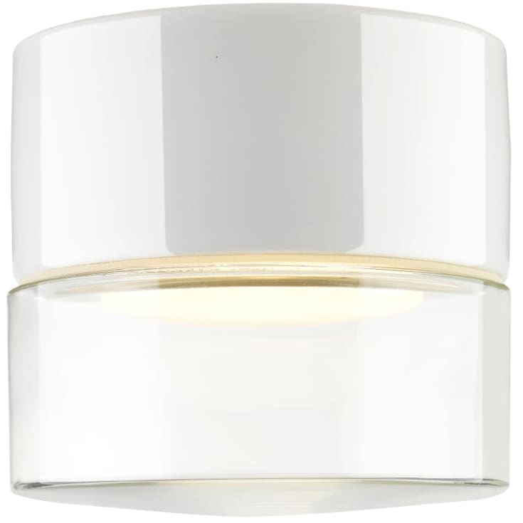 Loft- og væglampe Giza GX53, hvid/klar, IP44