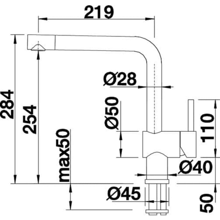 Blanco Linus køkkenarmatur, krom