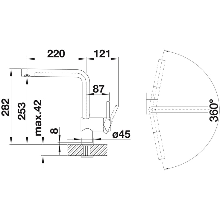 Blanco Linus køkkenarmatur, stål