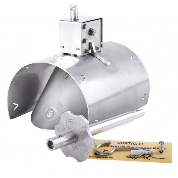 Lauridsen 160 mm rottesperre i rustfritt stål, universal, inn-/utløp