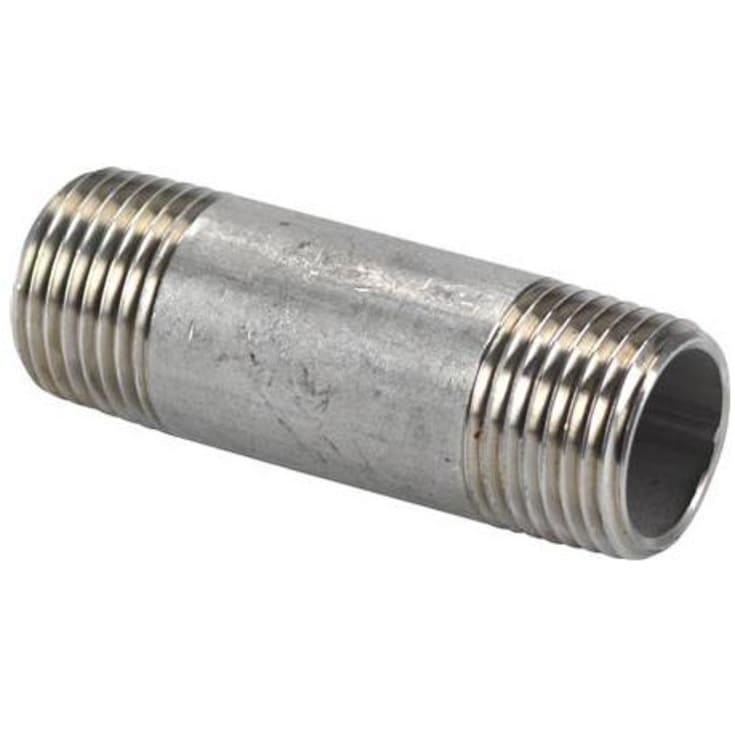 Rustfrit nippelrør 1" x 60 mm