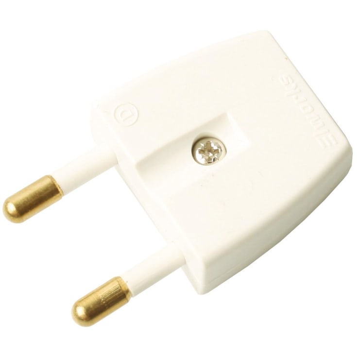 Stikprop uden jord, Flad, Hvid