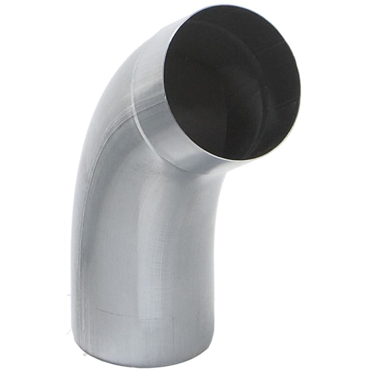 VMzinc bøjning, 60°, Ø76 mm, zink