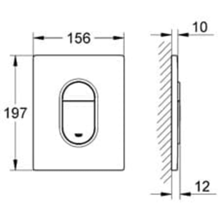 Grohe Arena Cosmopolitan betjeningsplade, krom
