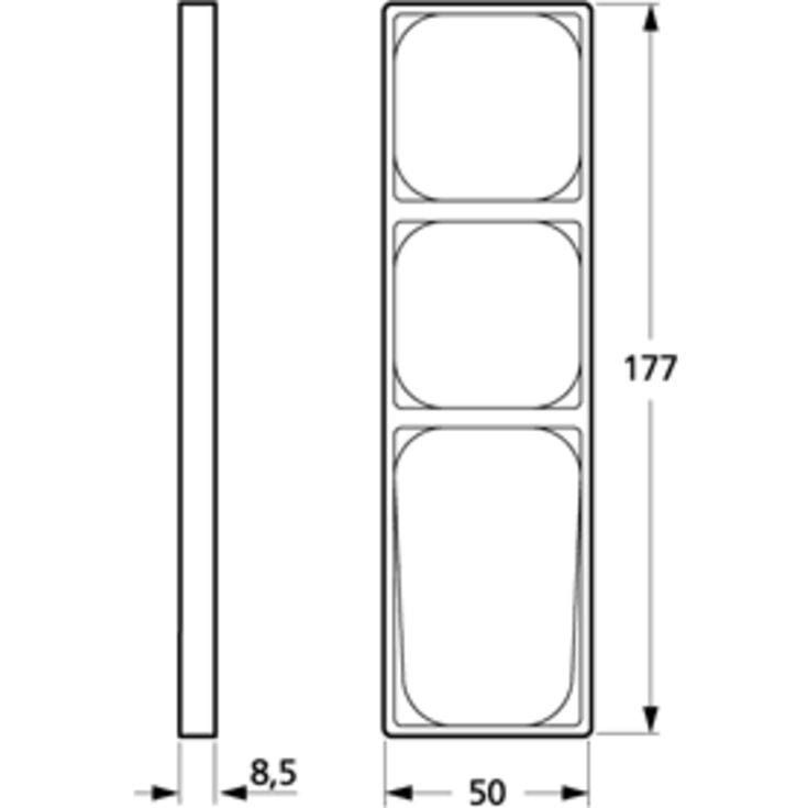 LK Fuga Baseline 50 ramme, 3,5 modul, koksgrå