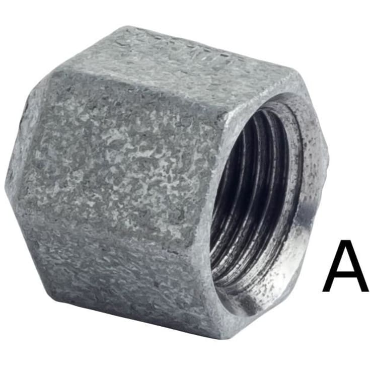 Galvaniseret slutmuffe 4"