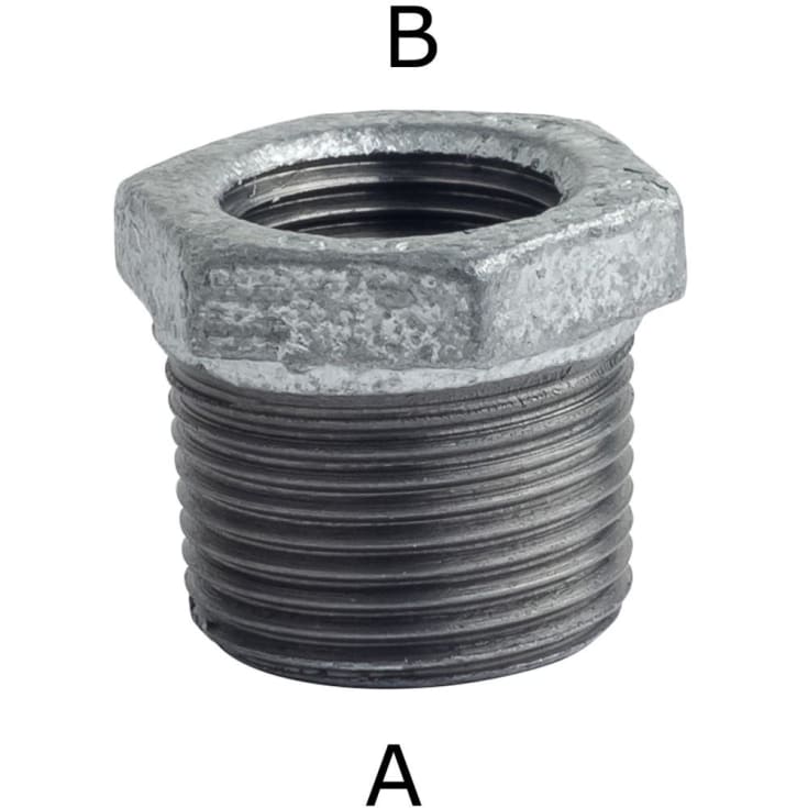 Galvaniseret nippelmuffe 4"x 2"